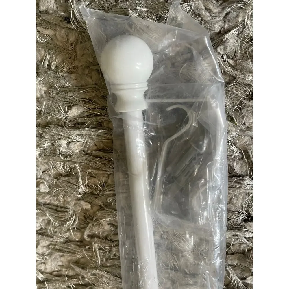 Davenport Ball End Petite Café Decorative Window Curtain Rod, 28-48
